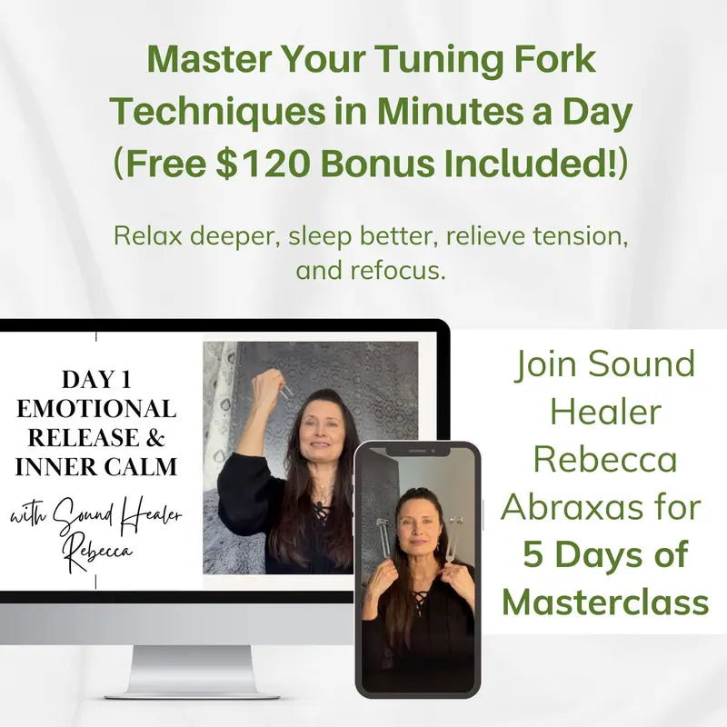 Resonance Sound Healing Tuning Fork Set – 128Hz, 136.1Hz, 256Hz, 384Hz with Activator