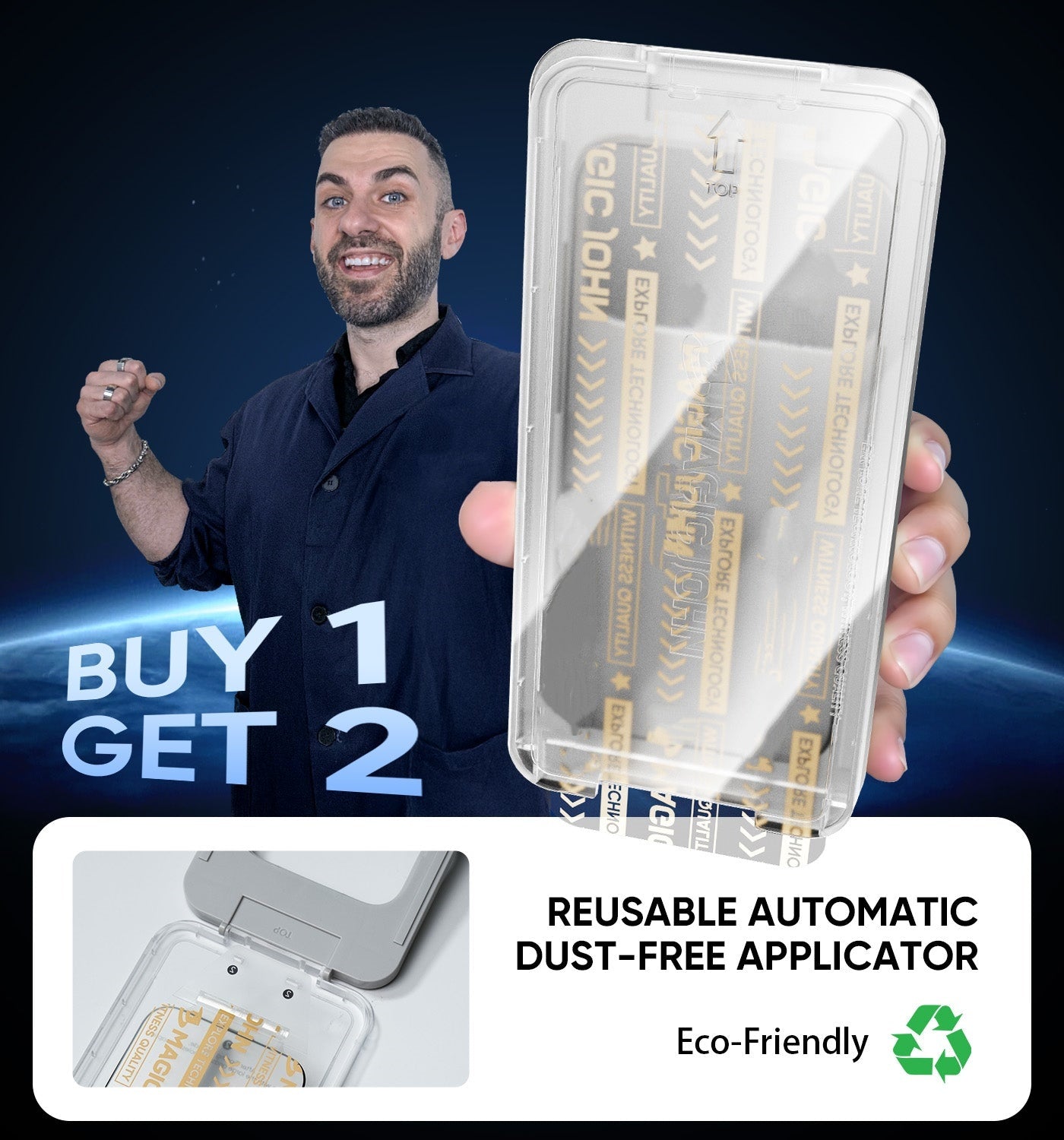Upgraded Screen Protector - Automatic Dust Free Eco-Friendly Protection📱