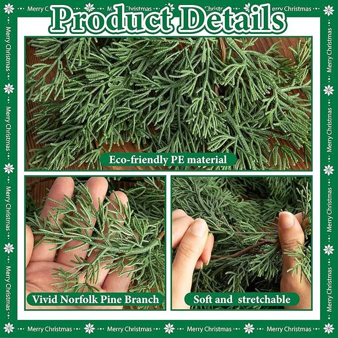 šArtificial Cedar Garland 72" with 10 artificial pine cones