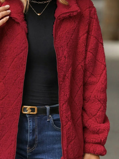 Pocketed Zip Up Jacket