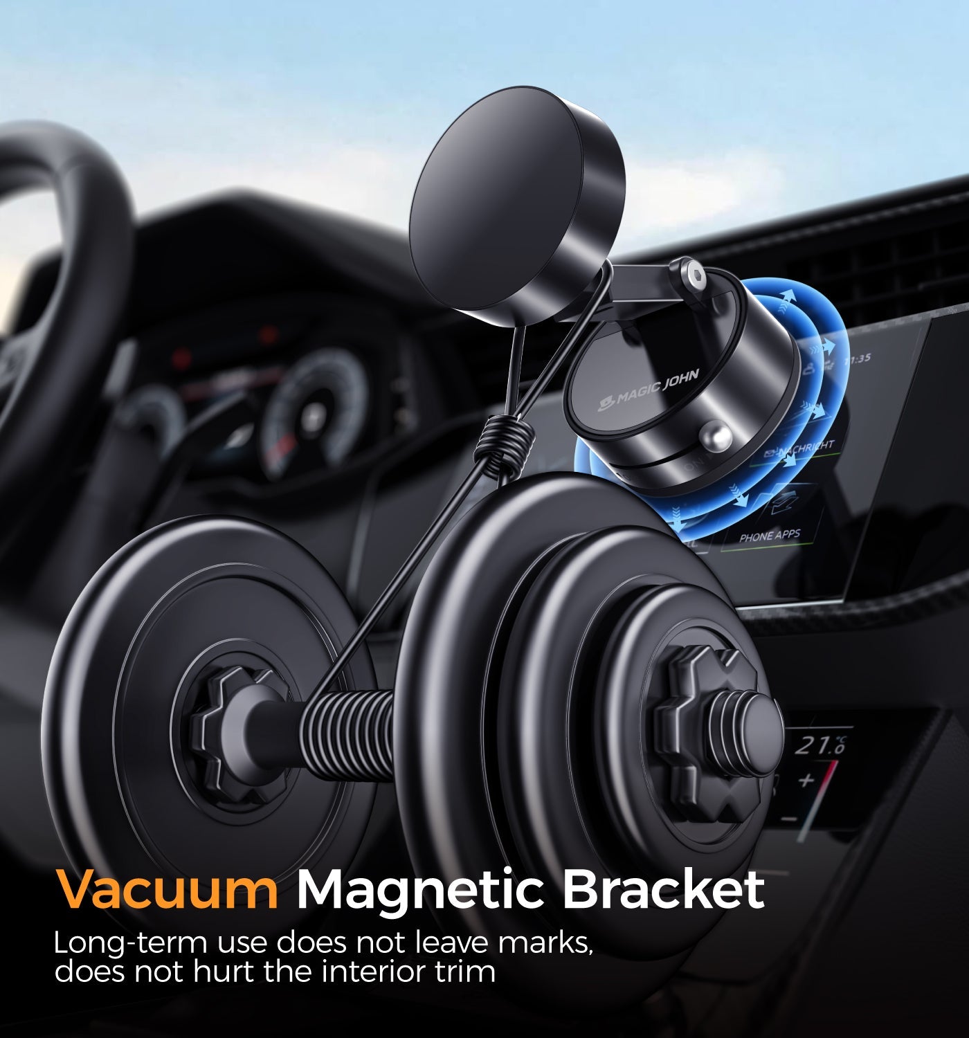 Upgraded Magnetic Phone Holder with 360° Rotation