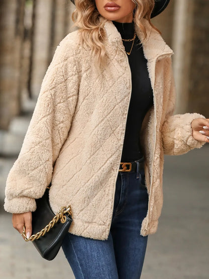 Pocketed Zip Up Jacket