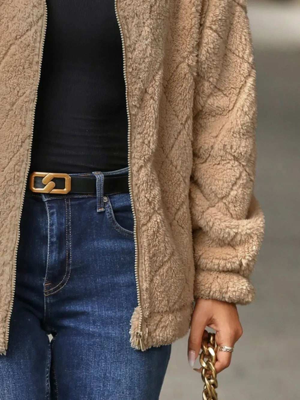 Pocketed Zip Up Jacket