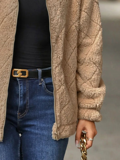 Pocketed Zip Up Jacket