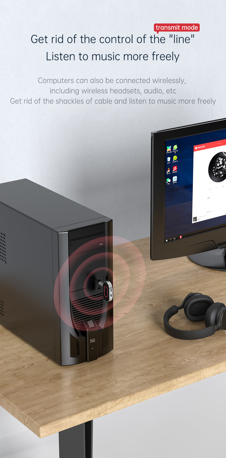 🎵Bluetooth Audio Receiver🎵Car Bluetooth Transmitter, AUX Input Bluetooth Sound Adapter