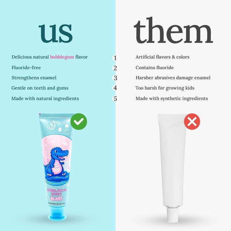 🍓Kid's Toothpaste🧒Fluoride Free, Remineralizing