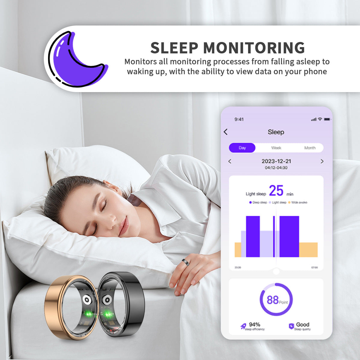 💡Smart Ring Multifuntional IP68&5 ATM Waterproof