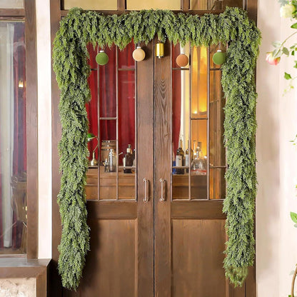 🎄Artificial Cedar Garland 72" with 10 artificial pine cones