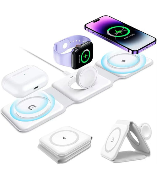 ⚡Magnetic Foldable 3 in 1 Mag-Safe Charger