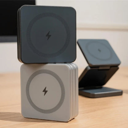 ⚡Magnetic Foldable 3 in 1 Mag-Safe Charger