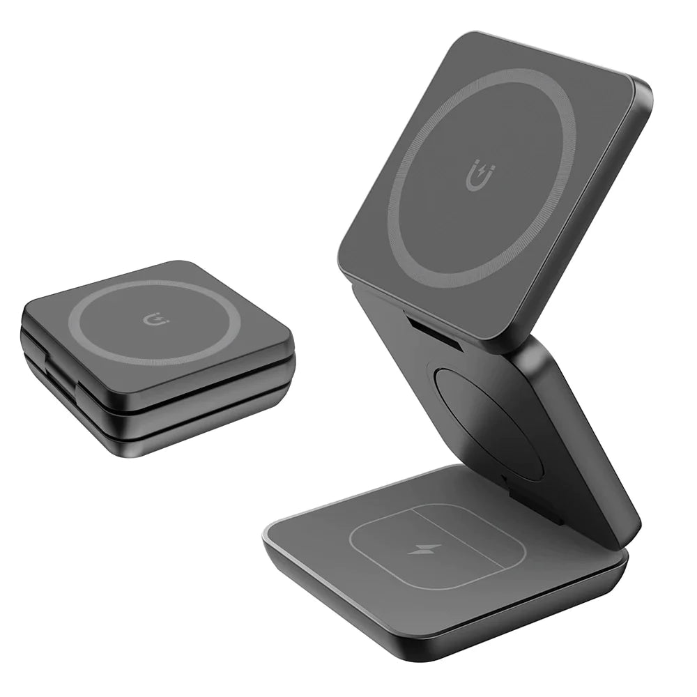 ⚡Magnetic Foldable 3 in 1 Mag-Safe Charger
