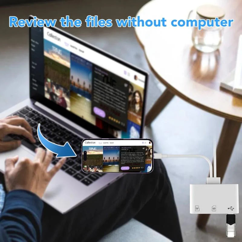 📷5-in-1 SD Card Reader for iPhone/iPad/Android - Lightning & Type-C